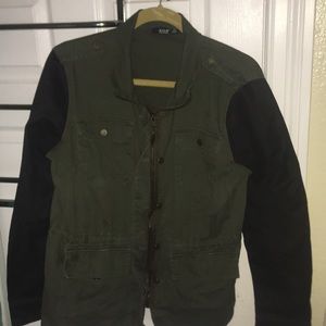 Olive green utility jacket